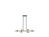 Amani 14-Light Linear Chandelier in Black Cashmere